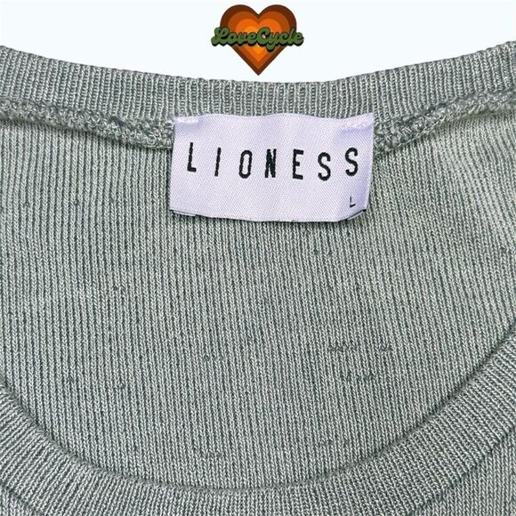 Women's Lioness Sage Green Military Minds Drawstring Mini Dress – Size L - Picture 4 of 5